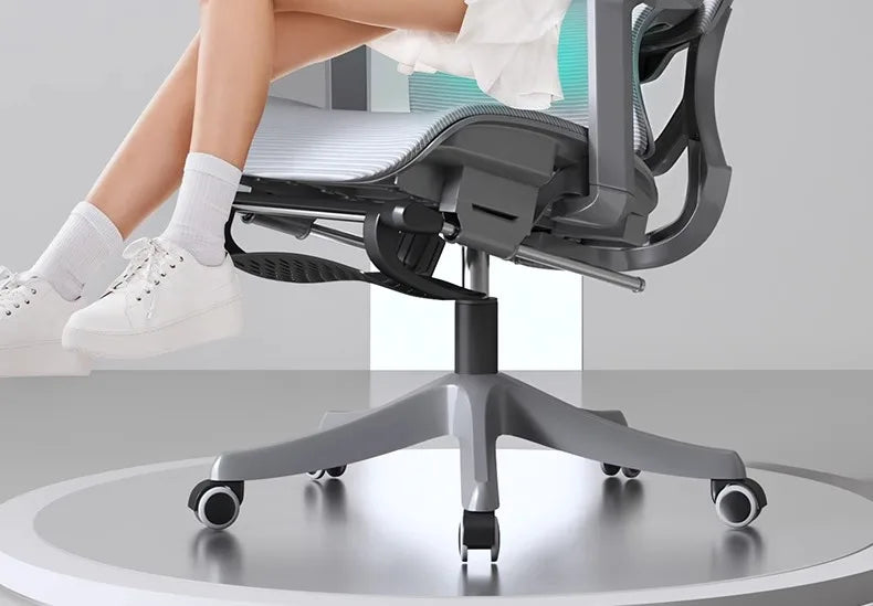 Adjustable Ergonomic Office Chair with Lumbar Support, Breathable Mesh Back, Soft Seat, and Tilt Function for Extended Sitting