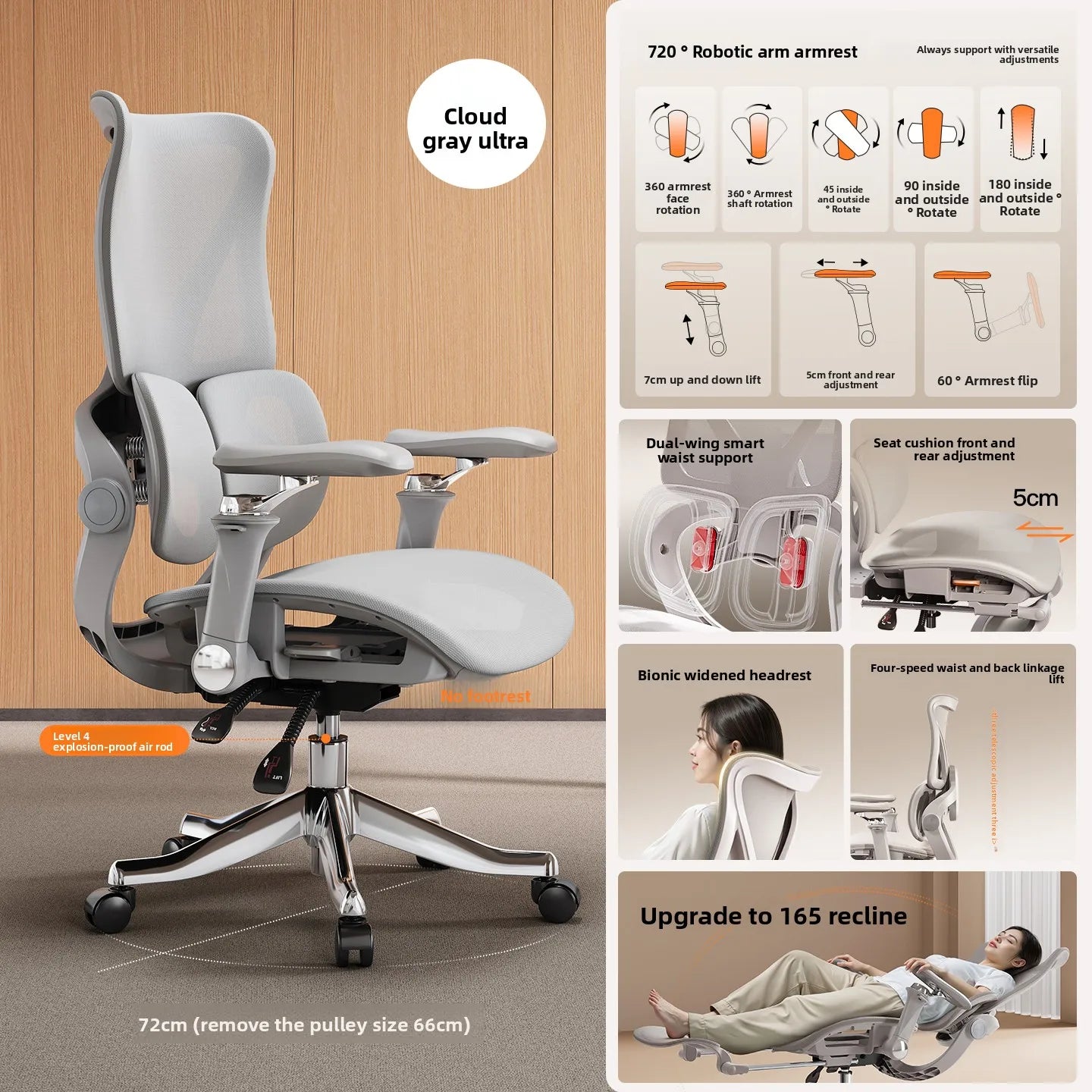 Ergonomic Chair for Long Sitting Comfort Office Computer Chair with Lumbar Support Gaming Chair for Home
