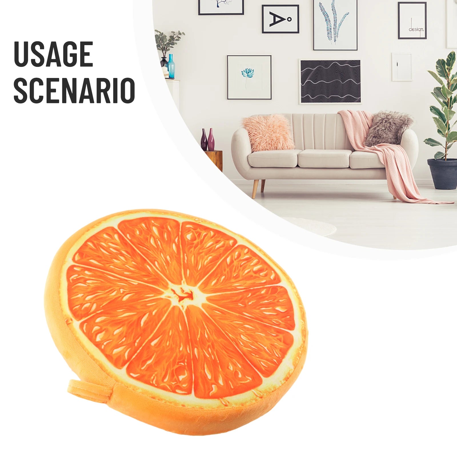 Cartoon Fruits Print Round Bar Chair Cushion Cover Anti-Slip Seat Cushion Slipcover Soft Stool Cushion Covers Slipcover