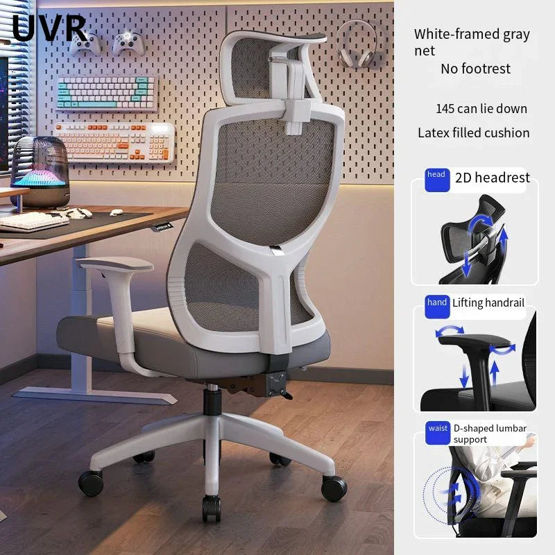 UVR Gaming Computer Chair Home Computer Chair Ergonomic Backrest Chair Sedentary Comfortable Reclining Seat Office Chair