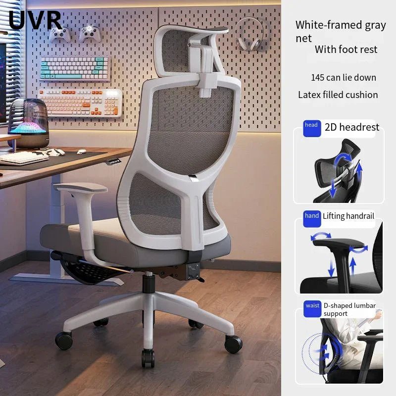 UVR Gaming Computer Chair Home Computer Chair Ergonomic Backrest Chair Sedentary Comfortable Reclining Seat Office Chair