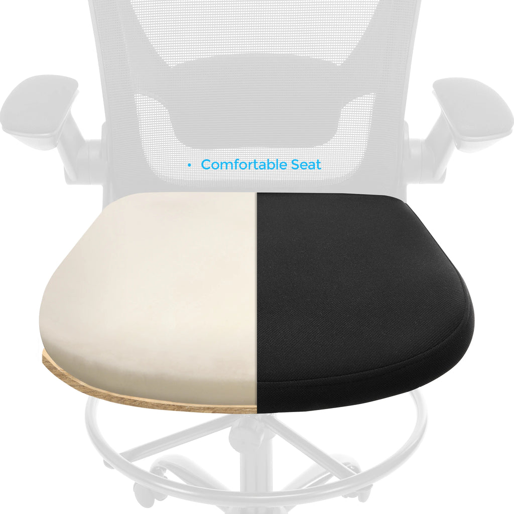 SONGMICS Drafting Chair with Flip-up Armrests, Mesh Office Chair, Ergonomic Painting Chair