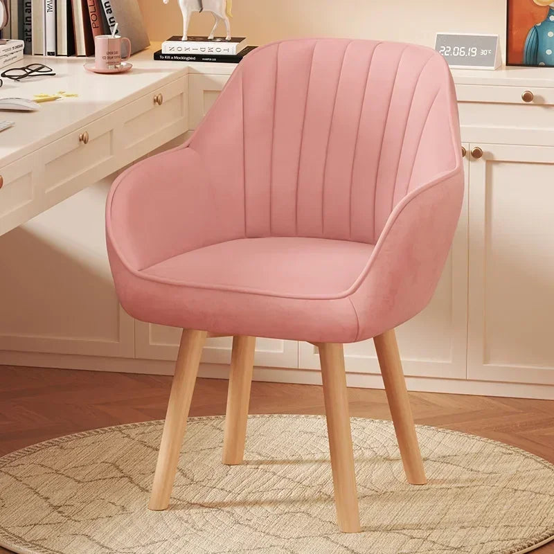 Prolonged Sitting Chair Comfortable Computer Seat Leather Backrest Chair Makeup Stool for Dormitory Study Versatile Seating