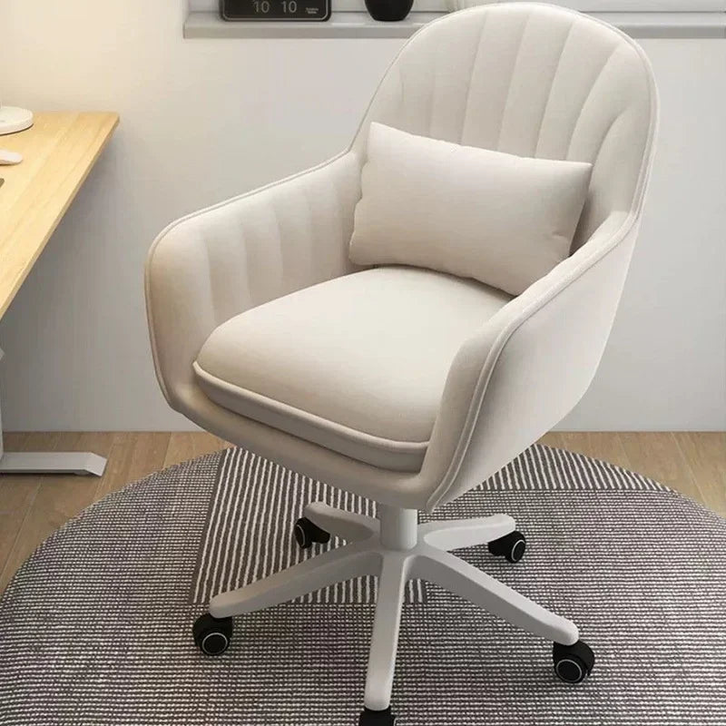 Home Office Chair Computer Chair with Mid-Back Upholstered Modern Tufted Computer Task Chair Swivel Height Adjustable Velvet