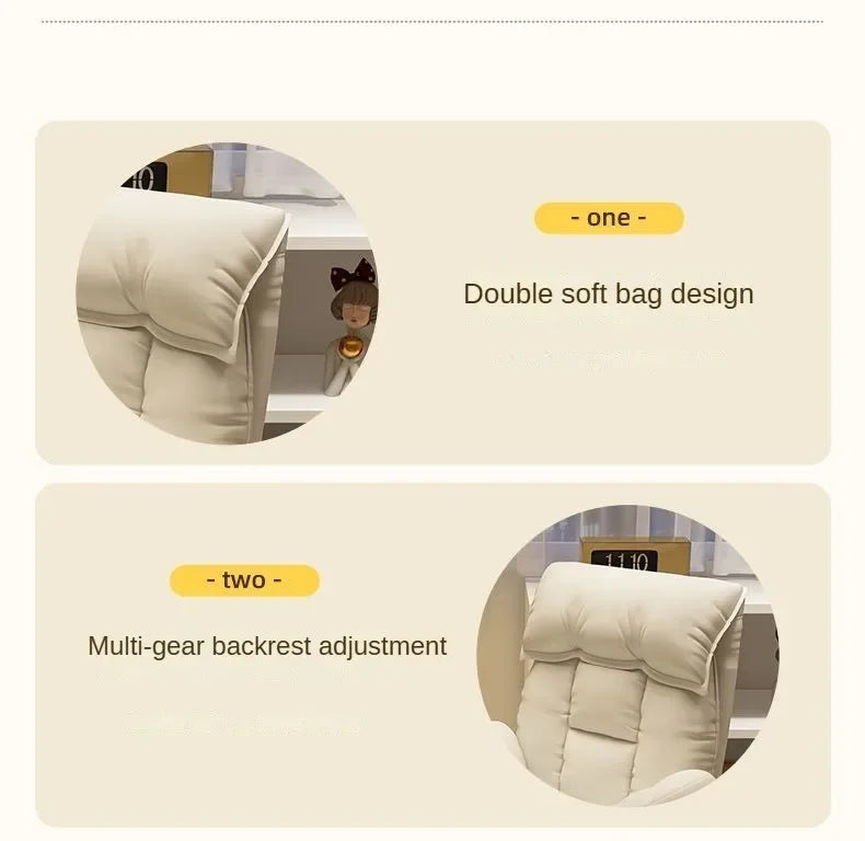 Gaming Chair Soft Comfortable Ergonomic Office Chair 4D Adjustable Armrest Headrest Recliner for Women 160° Lie Flat Boss Chair