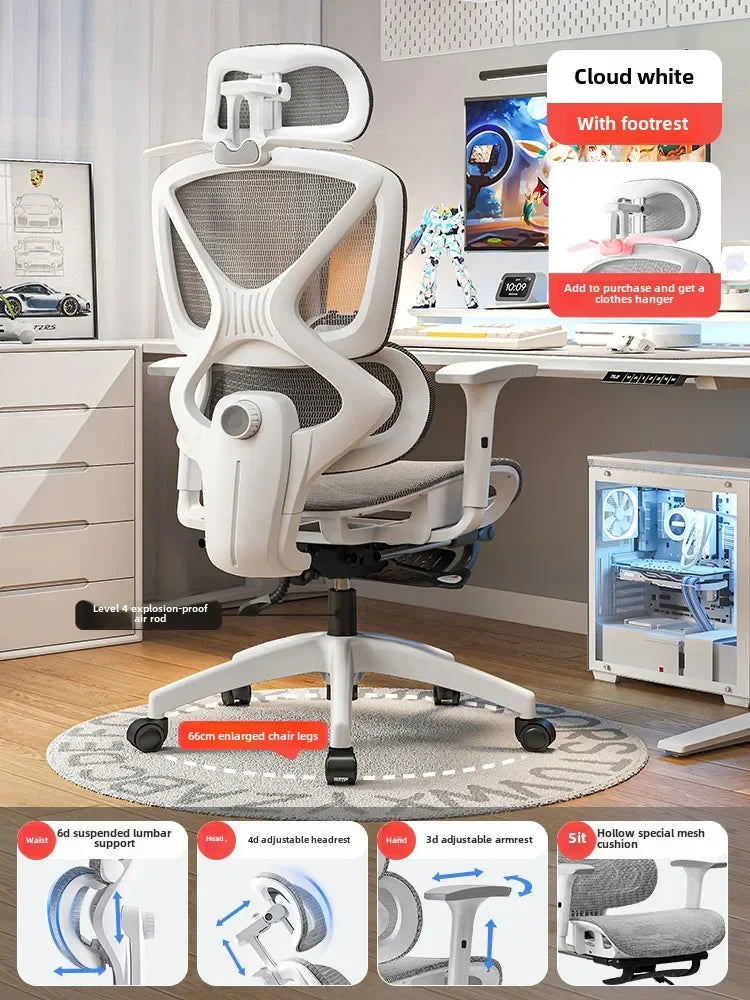 Adjustable Ergonomic Chair with Lumbar Support, Comfortable Gaming Chair for Home and Office, Reclining Office Chair