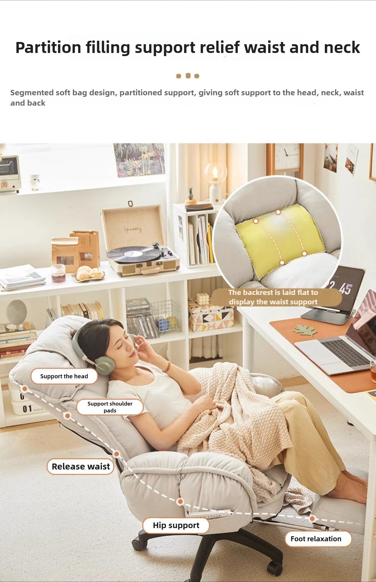 Computer Chair,bedroom,lazy Leisure Chair,comfortable Sitting Chair,office Chairs,backrest That Can Be Reclined,e-sports Chairs