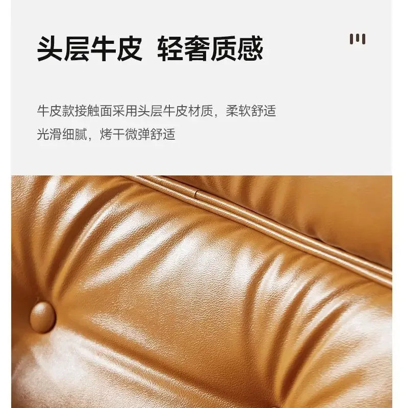 Retro Creative Computer Chair Comfortable Office Home Leather Robin Chair Light Luxury Study Chairs Ergonomic Seat Swivel Chairs