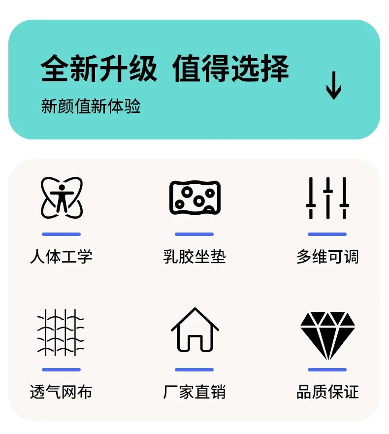 Ergonomic Chair Office Chair Sedentary Not Tired Lifting and Lowering Adjustable Bureaustoel Household and Office Supplies