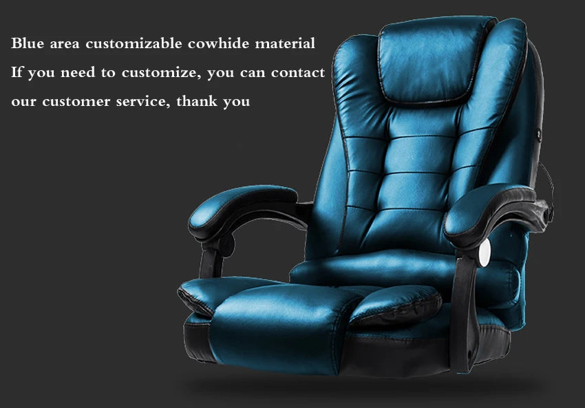 Office Boss Chair Ergonomic Computer Gaming Chair Internet Cafe Seat Household Reclining Seven-point massage Chair With Footrest