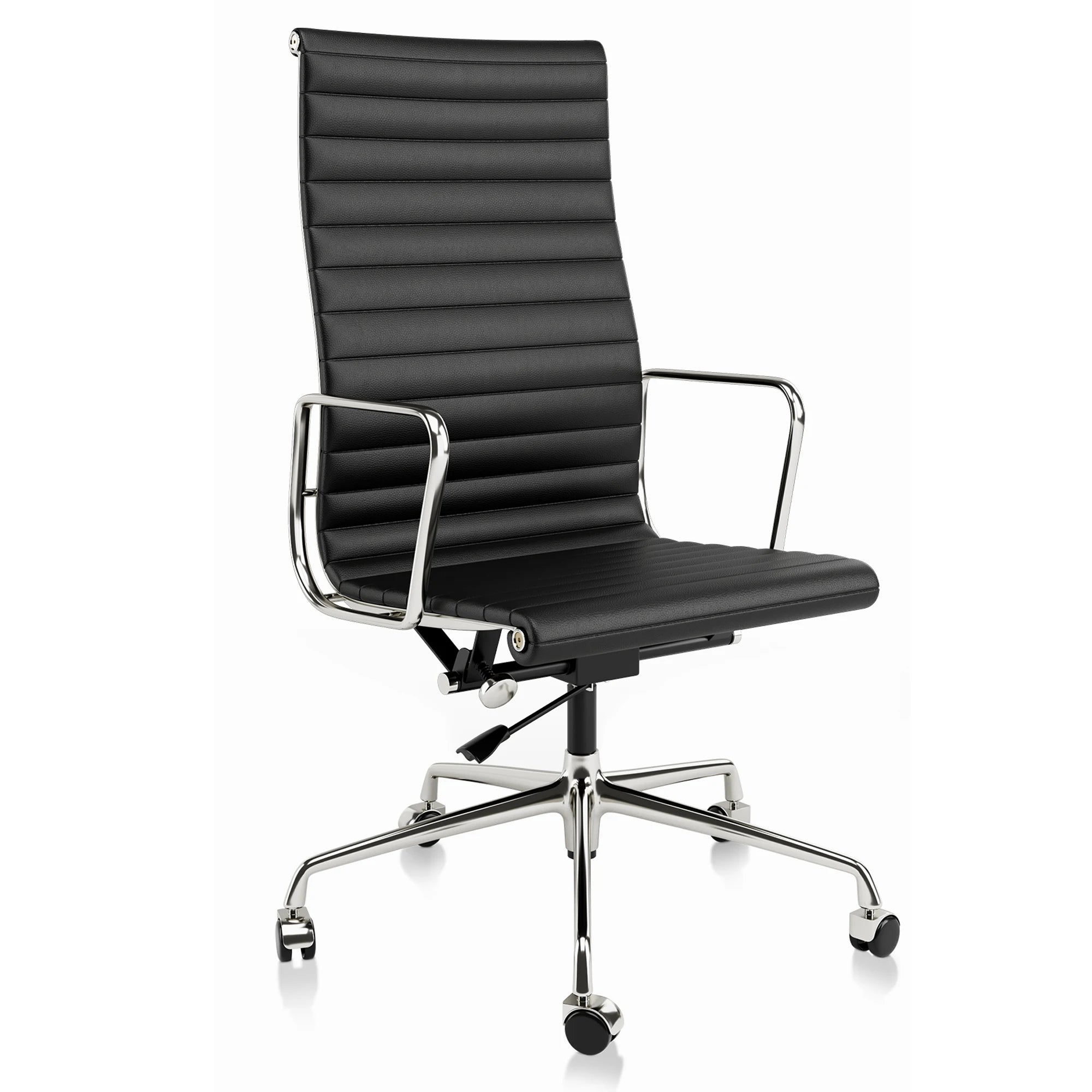 White Mid Back Genuine Leather Swivel Chairs Ergonomic Office Chair Adjustable Swivel Leather Gaming Chair Ribbed Office Chair