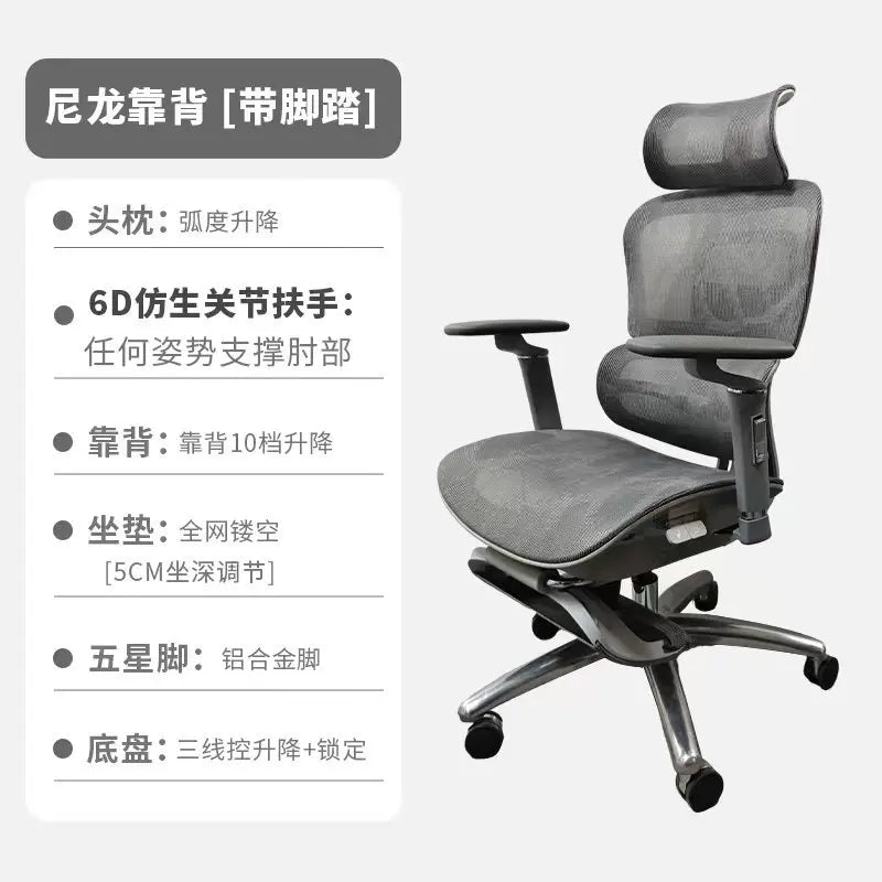 Aluminum Alloy Office Chair Student Ergonomic Computer Lifting Learning Backrest Executive Chair Home