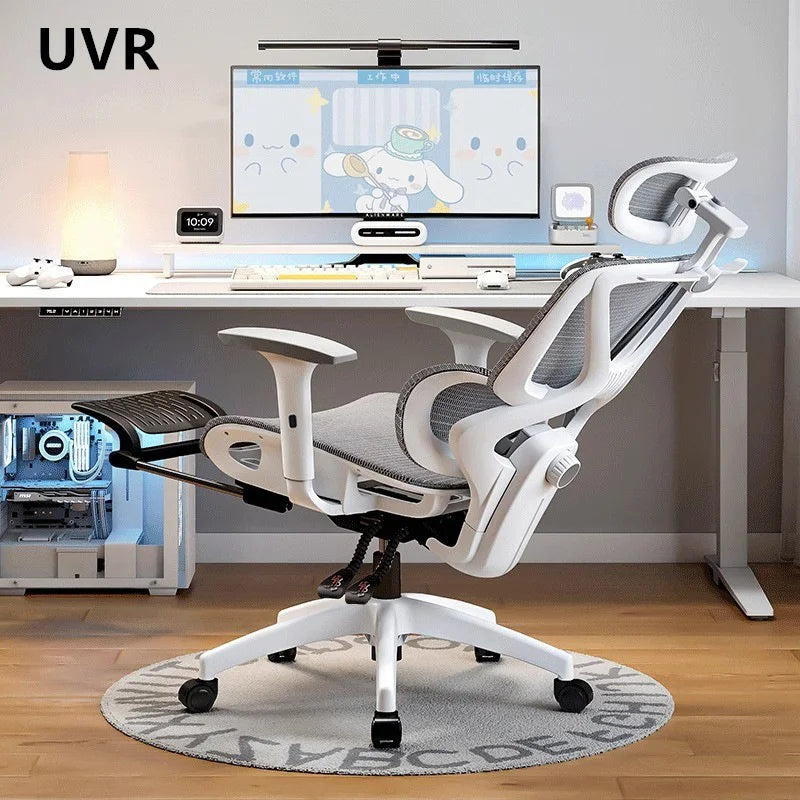 UVR Reclinable Boss Chair Sedentary Comfort Mesh Staff Sedentary Comfort Ergonomic Design Backrest Stool Game Office Chair