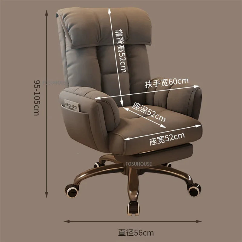 Adjustable Height Computer Chair Comfortable Ergonomic Office Chair Dormitory E-sports Gaming Chair Reclining Backrest Furniture