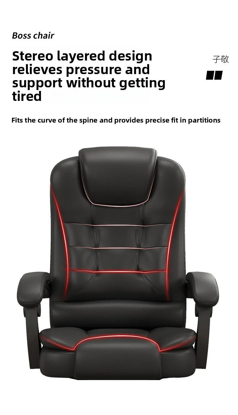 Computer chair Household comfortable boss chair Lifting swivel chair Recumbent back office chair