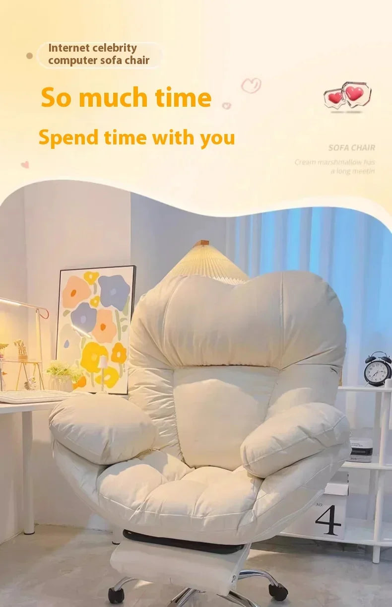 Computer Sofa Chair, Home Comfortable Sedentary Backrest Desk Chair, Anchor Live Broadcast Chair, Bedroom Office Chair Fauteuil