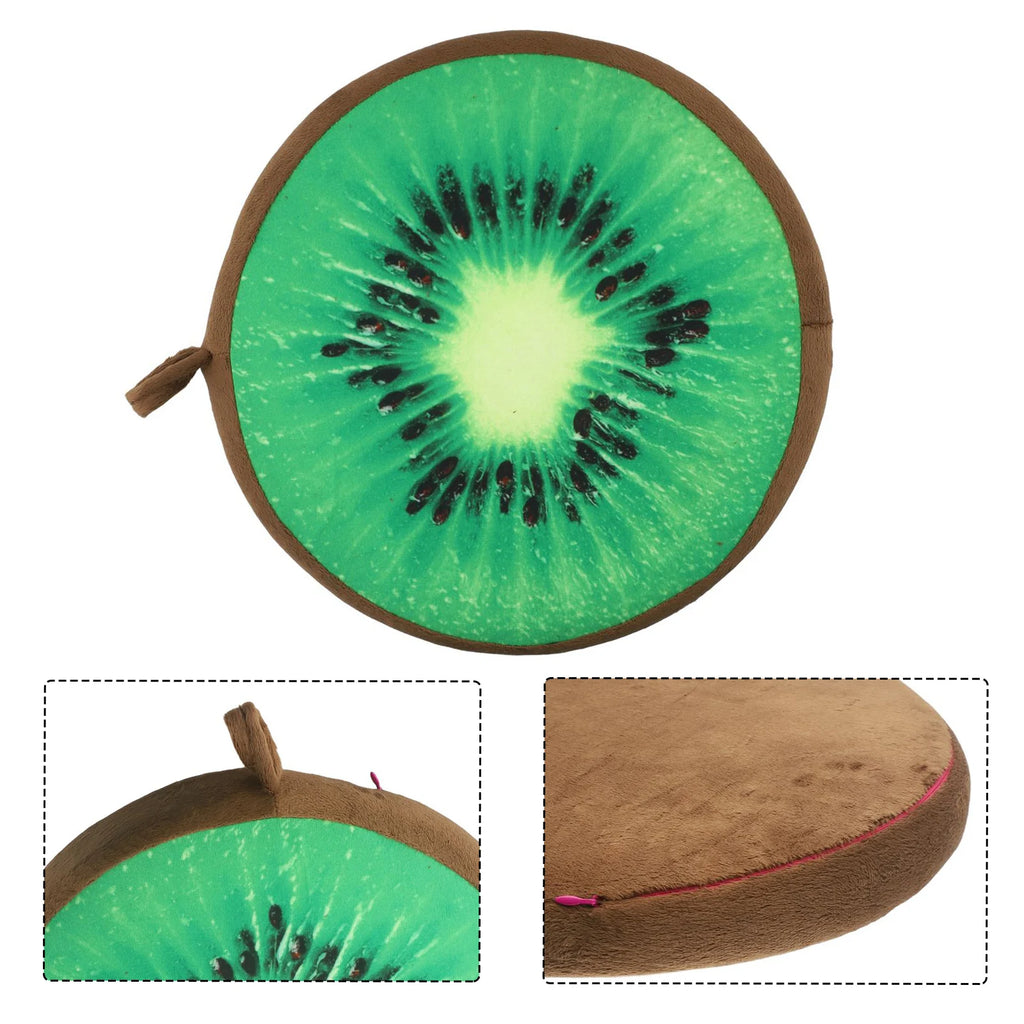 Cartoon Fruits Print Round Bar Chair Cushion Cover Anti-Slip Seat Cushion Slipcover Soft Stool Cushion Covers Slipcover