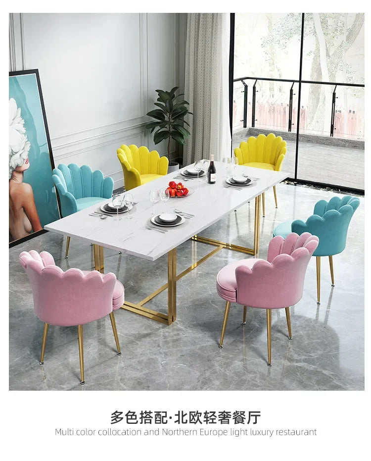 Nordic Female Anchor Chair Rotatable Home Office Chair Lovely Pink Bedroom Desk Chair with Adjustable Lift Stylish Furniture