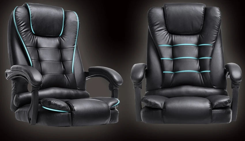 Office Boss Chair Ergonomic Computer Gaming Chair Internet Cafe Seat Household Reclining Seven-point massage Chair With Footrest