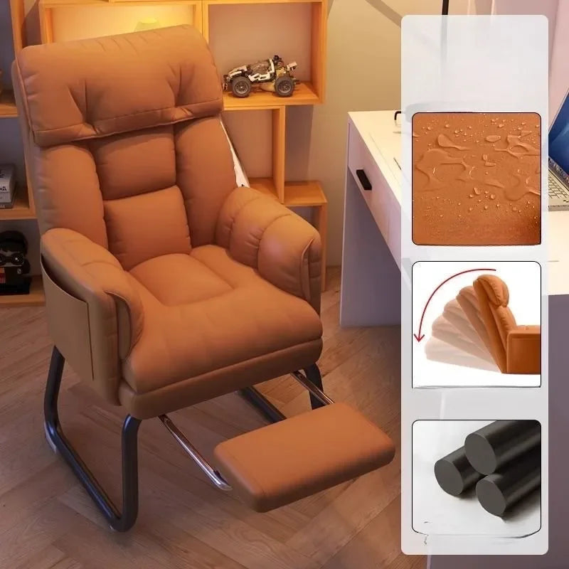 Home multifunctional office computer chair; Comfortable seated chair, family dormitory arched back chair