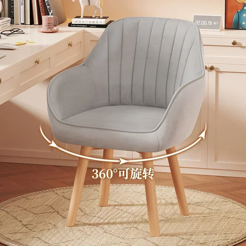 Prolonged Sitting Chair Comfortable Computer Seat Leather Backrest Chair Makeup Stool for Dormitory Study Versatile Seating