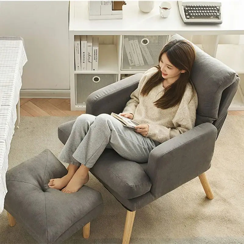 Living Room Lounge Chair Computer Chair Home Study Office Chair Bedroom Armchair Folding Single Person Sofa Chair Vanity