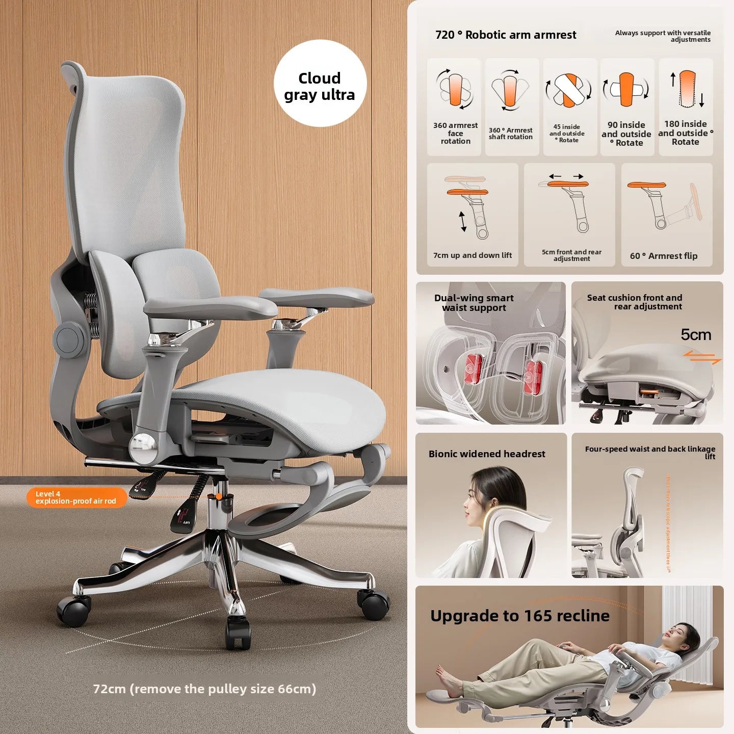 Ergonomic Chair for Long Sitting Comfort Office Computer Chair with Lumbar Support Gaming Chair for Home