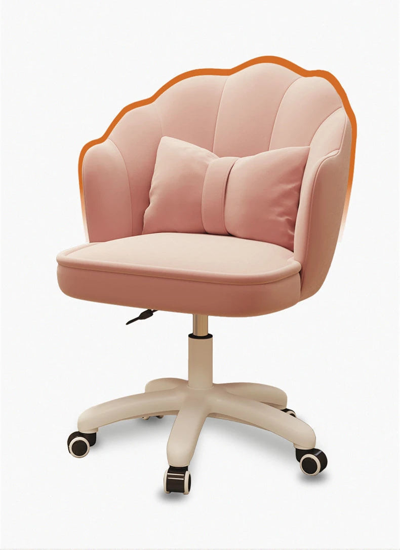 Floor Chair Home Computer Chair Back Bedroom Swivel Chair Comfortable Sedentary Girls Makeup Chair Dormitory Student Seat