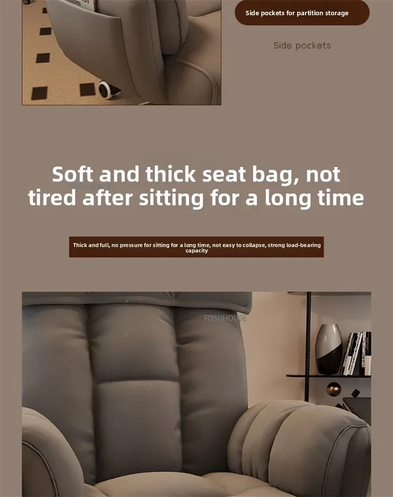 Adjustable Height Computer Chair Comfortable Ergonomic Office Chair Dormitory E-sports Gaming Chair Reclining Backrest Furniture