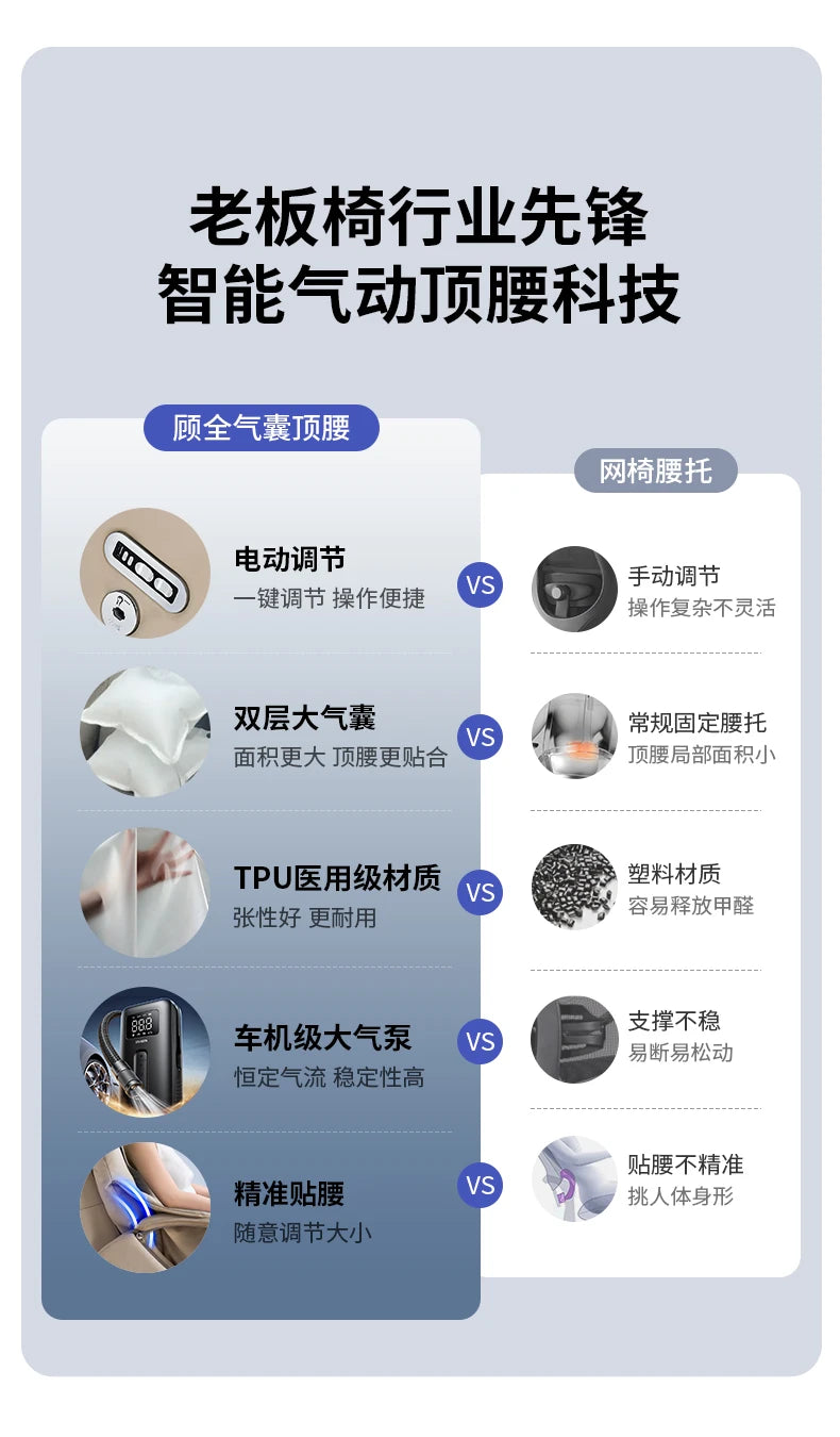 Leather Modern Office Chairs Makeup Boss Recliner Massage Computer Chair Autofull Ergonomic Silla Oficina School Furniture