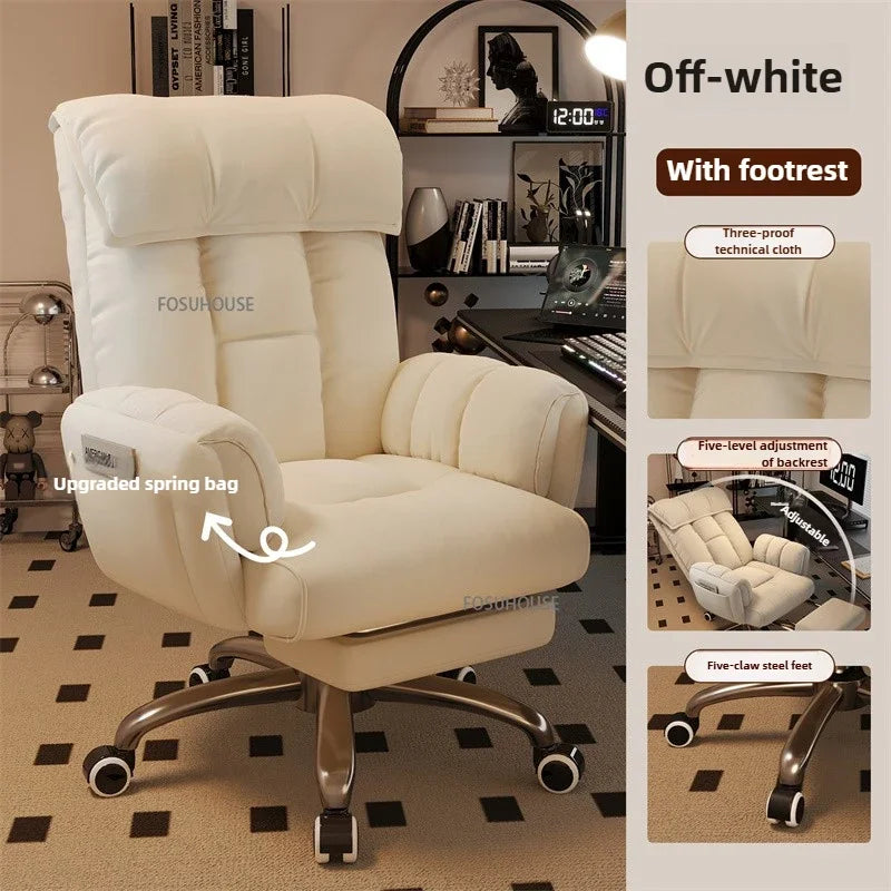 Adjustable Height Computer Chair Comfortable Ergonomic Office Chair Dormitory E-sports Gaming Chair Reclining Backrest Furniture