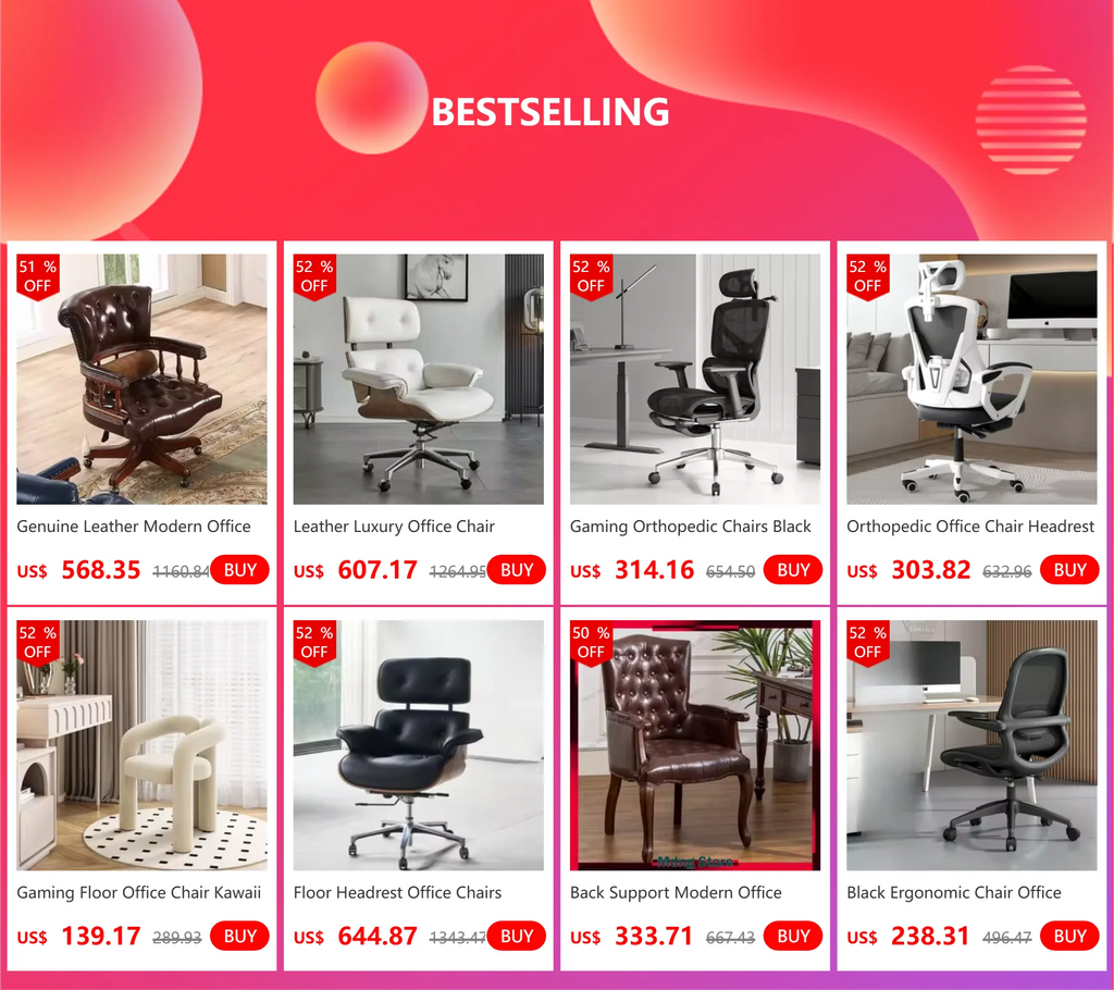 Genuine Leather Modern Office Chair Wheels Luxury Computer Gaming Chair Lounge Ergonomical Chaise De Bureau Home Furniture