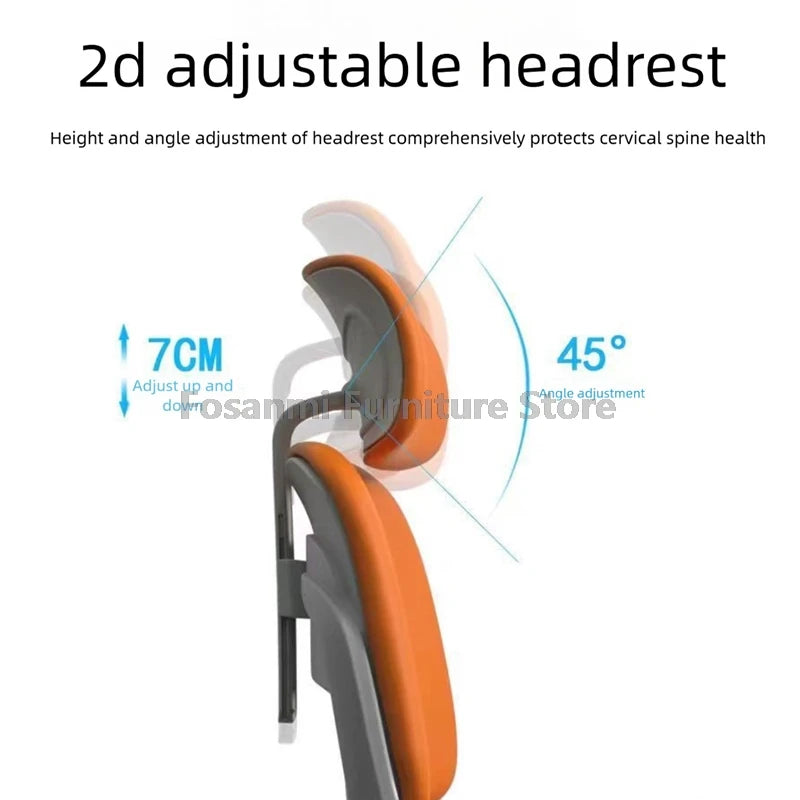 Home Swivel Desk Chair with 3-Section Ergonomic Backrest Comfy Leather Adjustable Seat Deepth Office Chair Gaming Computer Chair