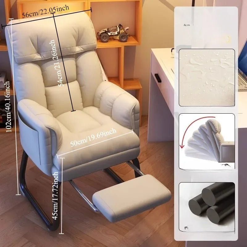 Home multifunctional office computer chair; Comfortable seated chair, family dormitory arched back chair