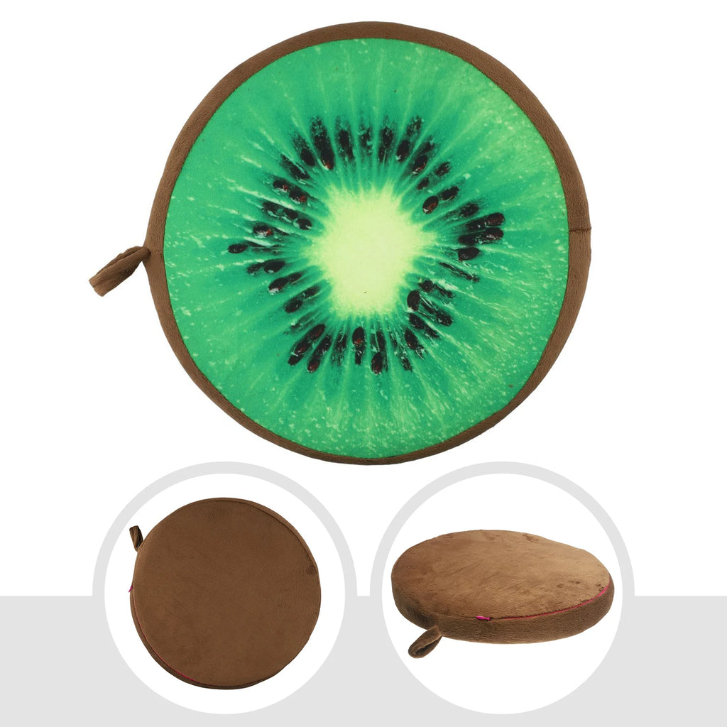 Cartoon Fruits Print Round Bar Chair Cushion Cover Anti-Slip Seat Cushion Slipcover Soft Stool Cushion Covers Slipcover