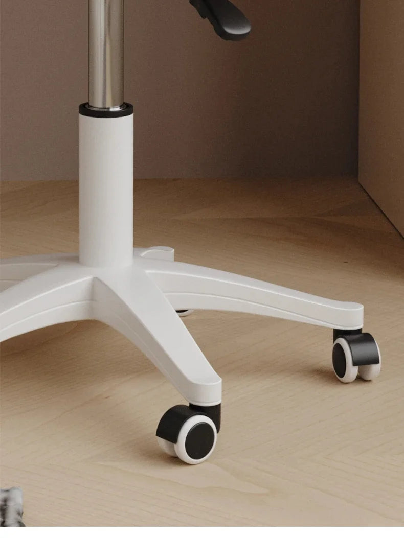 Elegant Modern Swivel Makeup Chair with Aluminum Alloy Base, Upholstered Leather,Adult Minimalist Vanity Seating for Living Room