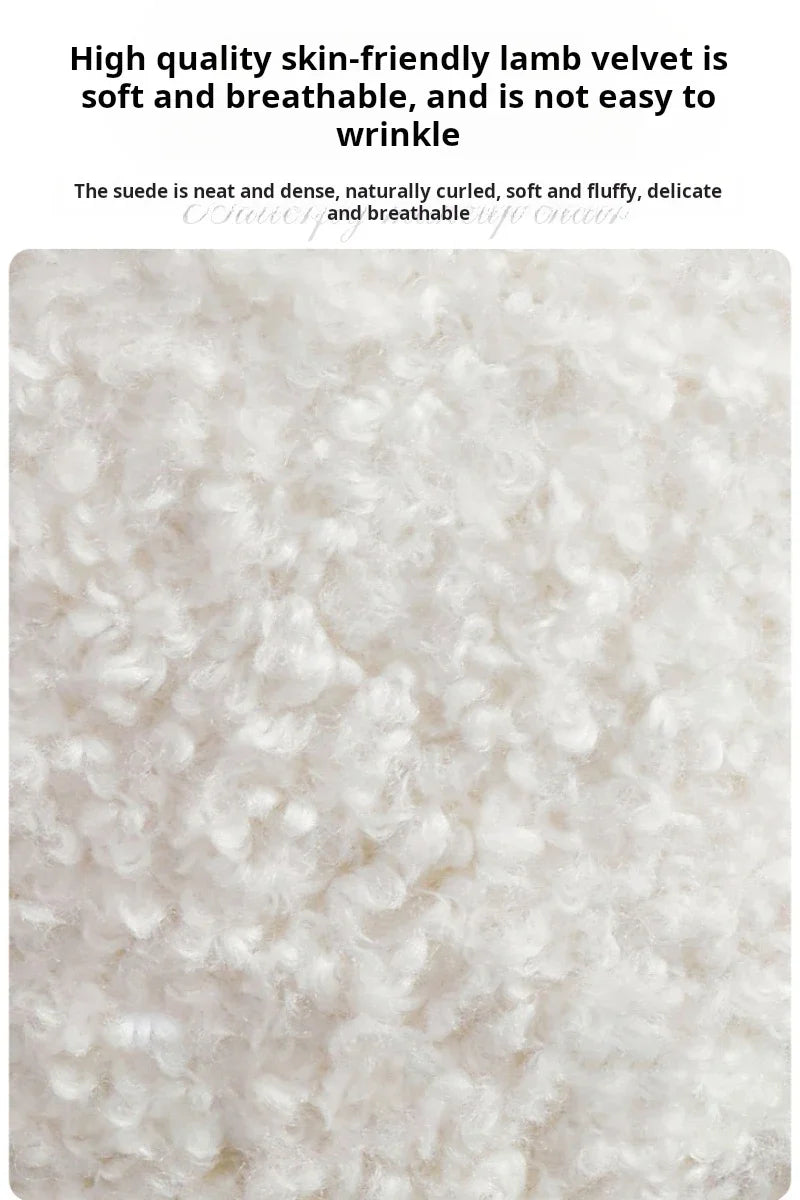 Nordic Lamb wool living room chairs INS luxury swivel soft Armchair bedroom reading makeup vanity Backrest Stool home furniture