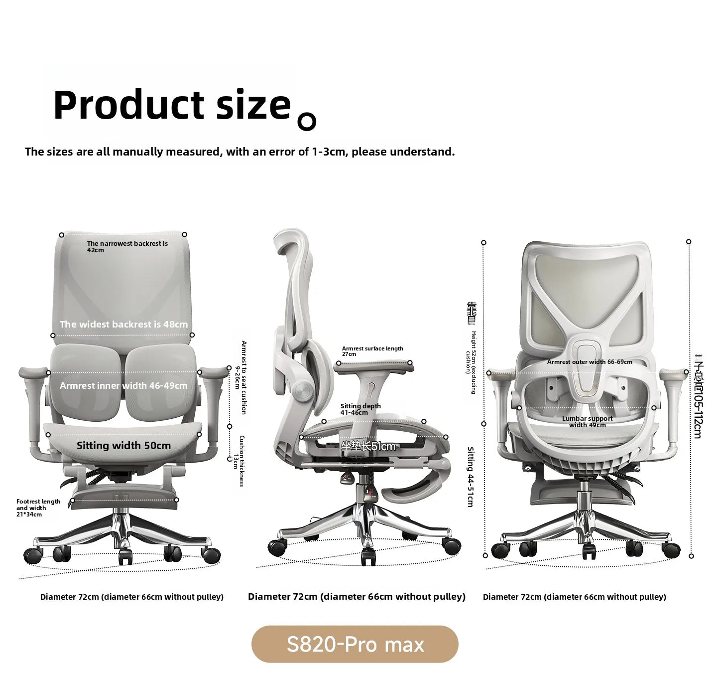 Ergonomic Chair for Long Sitting Comfort Office Computer Chair with Lumbar Support Gaming Chair for Home