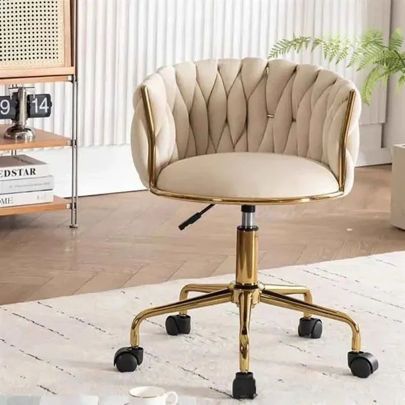 Home Girls Bedroom Makeup Chair, Comfortable for Long Periods of Time Grace Living Room Backrest Lift Swivel Chair JQM Furniture