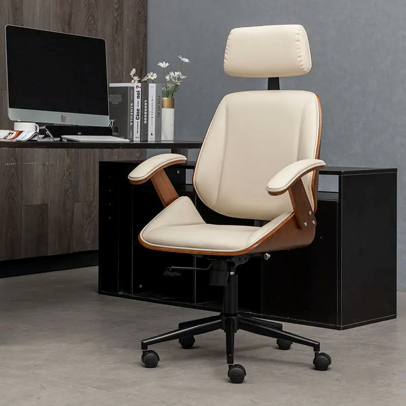 Office Computer Chair Home Comfortable Long-term Sitting Solid Wood Lift Swivel Chair Staff Office Boss Chair Study Chairs