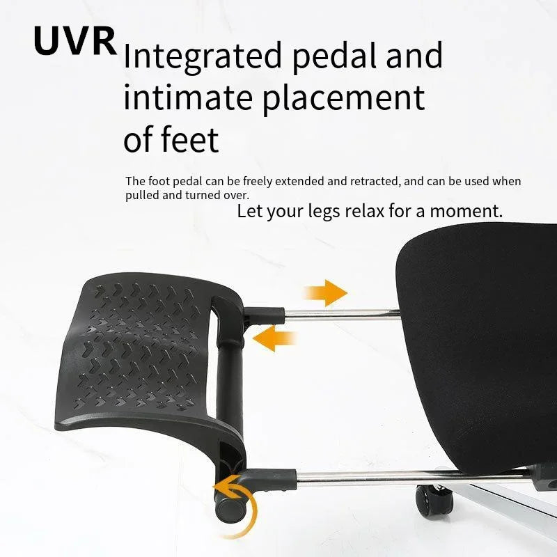 UVR Gaming Computer Chair Sedentary Not Tired Mesh Staff Chair Lift Rotating Reclining Boss Chair with Footrest Office Chair
