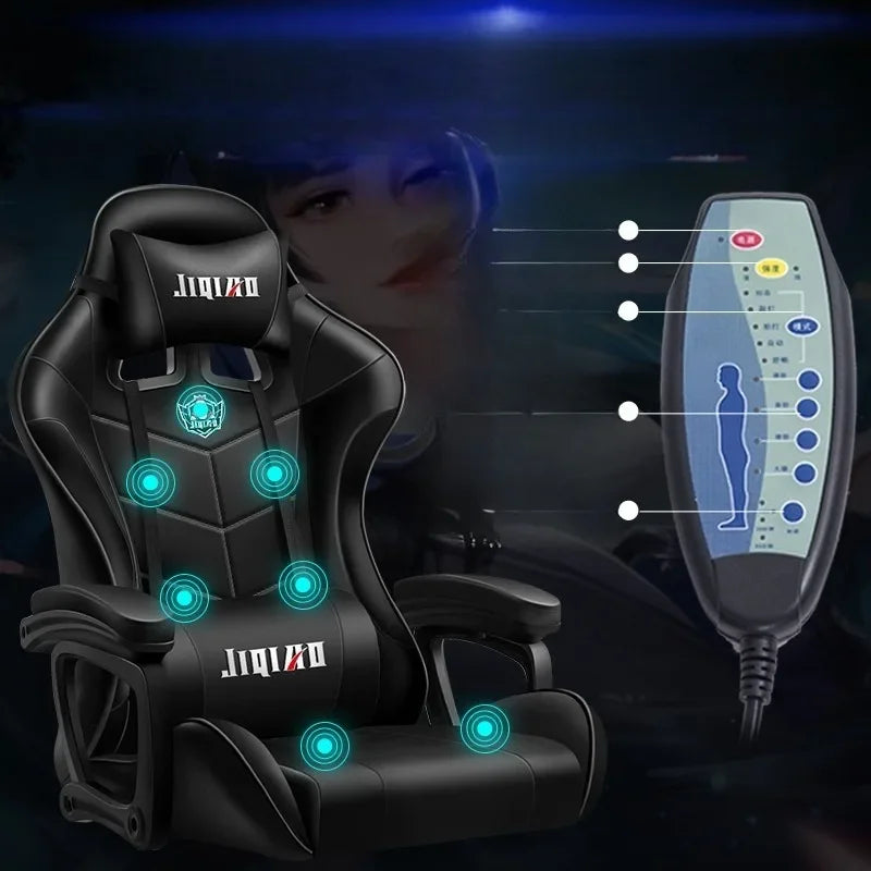 Ergonomic Gaming Chair E-sports Chair Comfortable Reclining Massage Rotating Sedentary Not Tired Silla Gamer Office Furniture