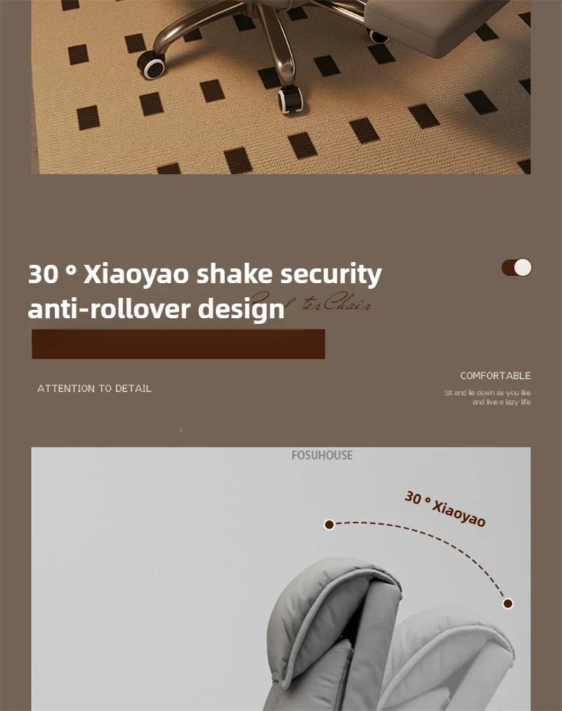 Adjustable Height Computer Chair Comfortable Ergonomic Office Chair Dormitory E-sports Gaming Chair Reclining Backrest Furniture