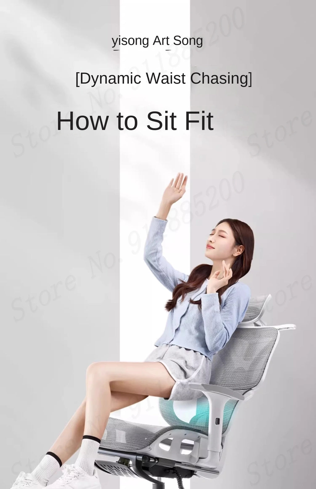 Ergonomic Computer Chair Home Office Lumbar Support Gaming chair Reclining Latex seat Breathable Mesh 4D Adjustable Armrest