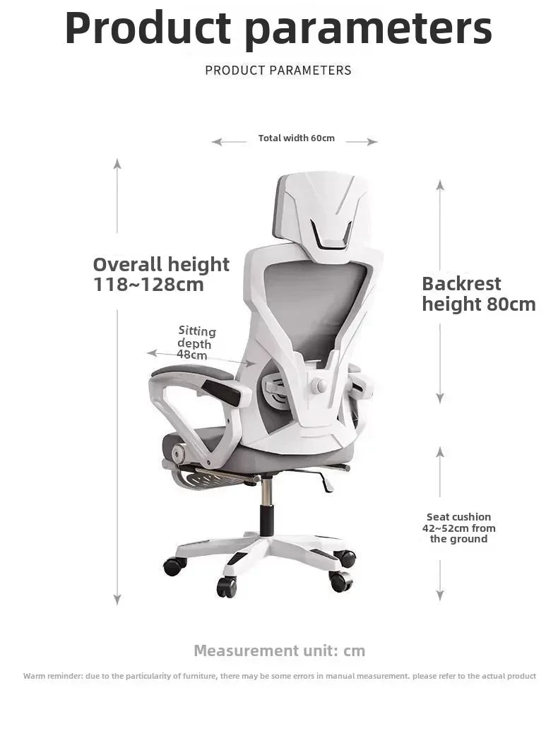 Computer Chair Home Office Chair Comfortable Sedentary Students Gaming Chairs Dormitory Chair Reclining Seat Ergonomic Ufficio
