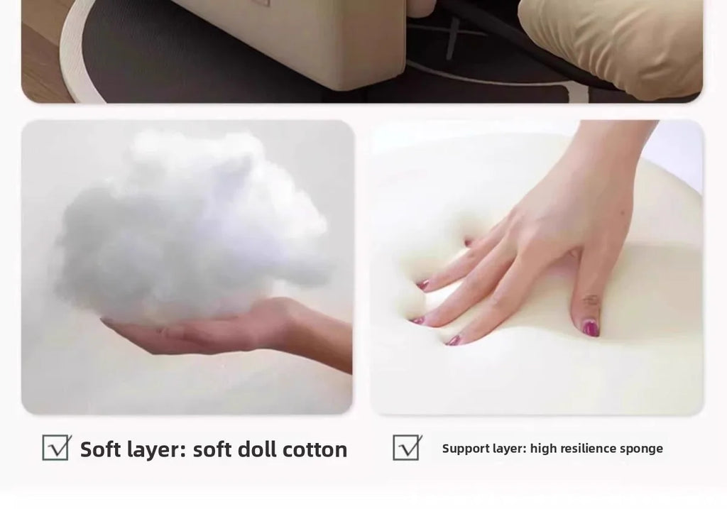 Home Comfortable Computer Chair with Headrest and Footrest, Reclining and Sitting, Movable with Wheels