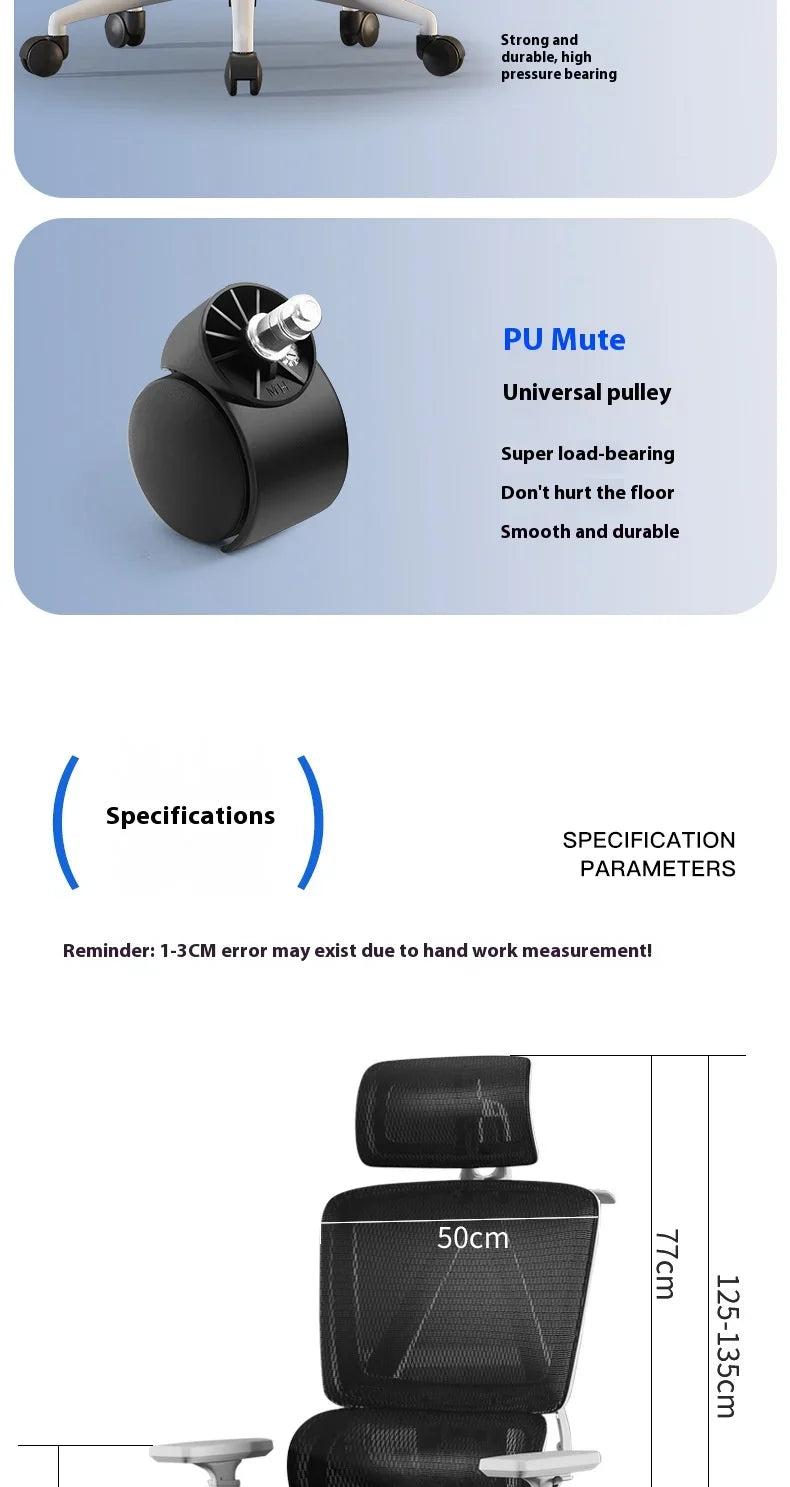 Ergonomic Chair Dresser Back Support Computer Gaming Chairs Wheels Massage Foot Rest Adjustable Sedia Da Ufficio Furniture