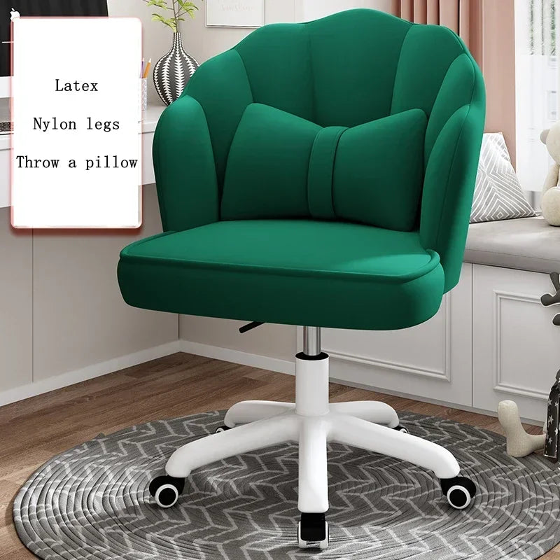 Floor Chair Home Computer Chair Back Bedroom Swivel Chair Comfortable Sedentary Girls Makeup Chair Dormitory Student Seat