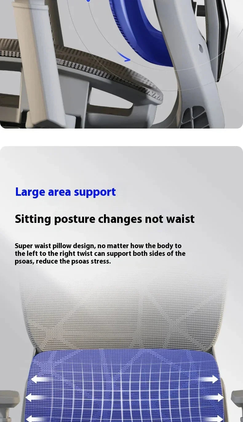 Ergonomic Office Chair Gaming Computer 3D Armchair Armrests Headrest Chair Lift High Back Sillas Gaming Foot Pedals Furniture