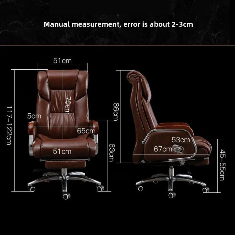 Comfortable Leather Back Boss Chair for Office Furniture Nordic Leisure Swivel Office Chairs Simple Student Computer Gamer Chair